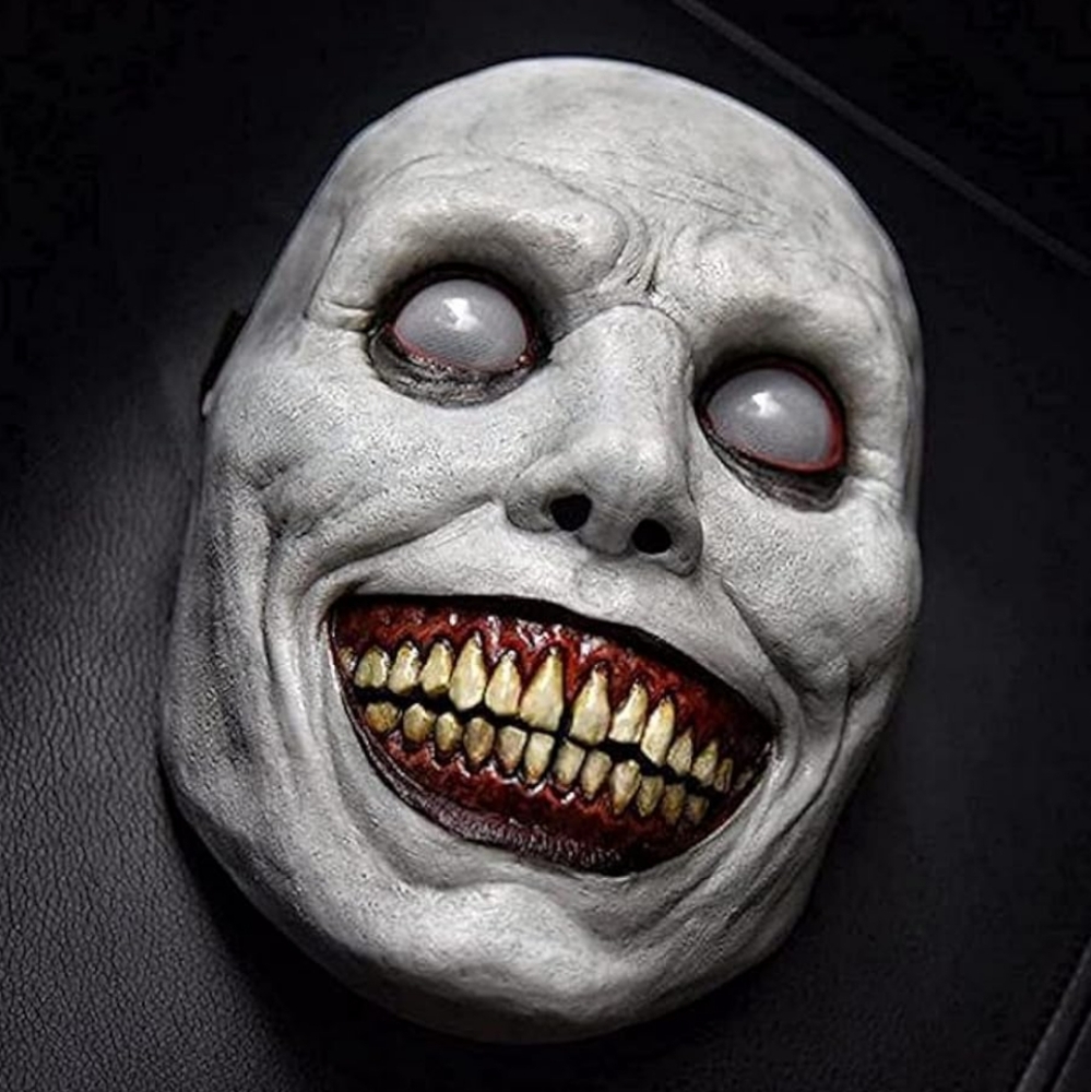 👹 Unisex Adult Teen Creepy Scary Smile Smiling Ghost Halloween Costume Mask